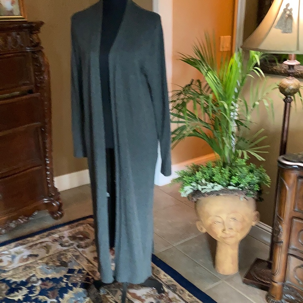 Maxi cardigan with pockets
